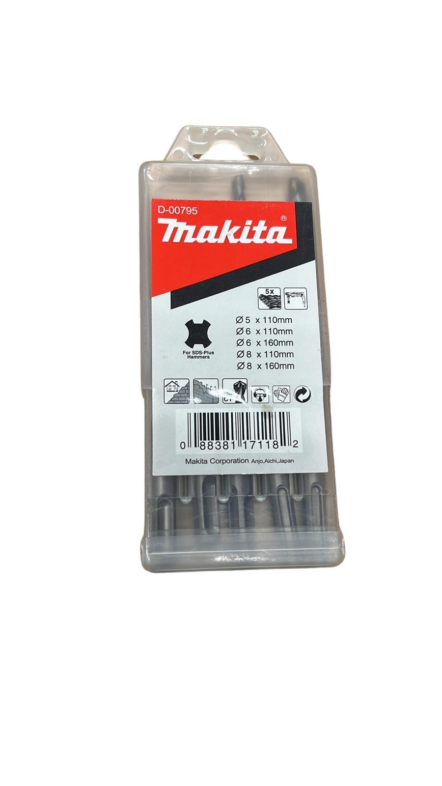 סט 5 מקדחים לפטישון MAKITA SDS-PLUS 00795 - שען ציוד בע